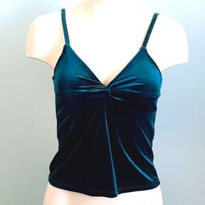 2️⃣9️⃣/4️⃣ H&M velvet dark green camisole
